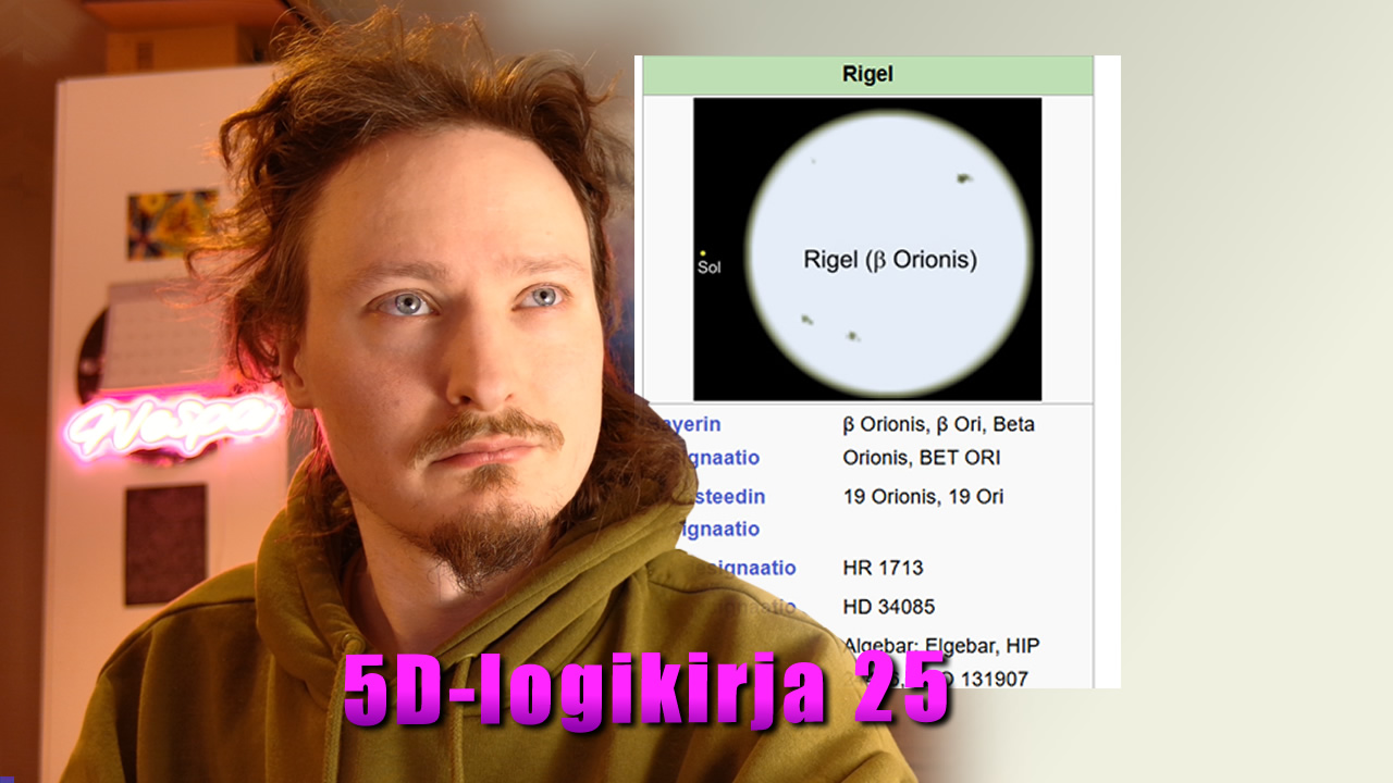 5D-logikirja 25 - Wespalle näytettiin Kuuta ja RIgelin planeettaa.